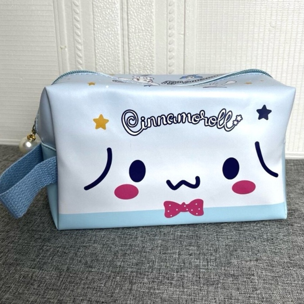 5/$25 Hello Kitty x Cinnamoroll blue Cosmetic Bag large makeup bag